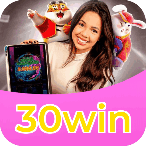 Interface do aplicativo 30win mostrando jogos disponíveis no iOS e Android